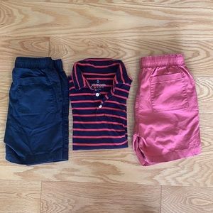 J. Crew Crewcuts shorts and matching cotton polo